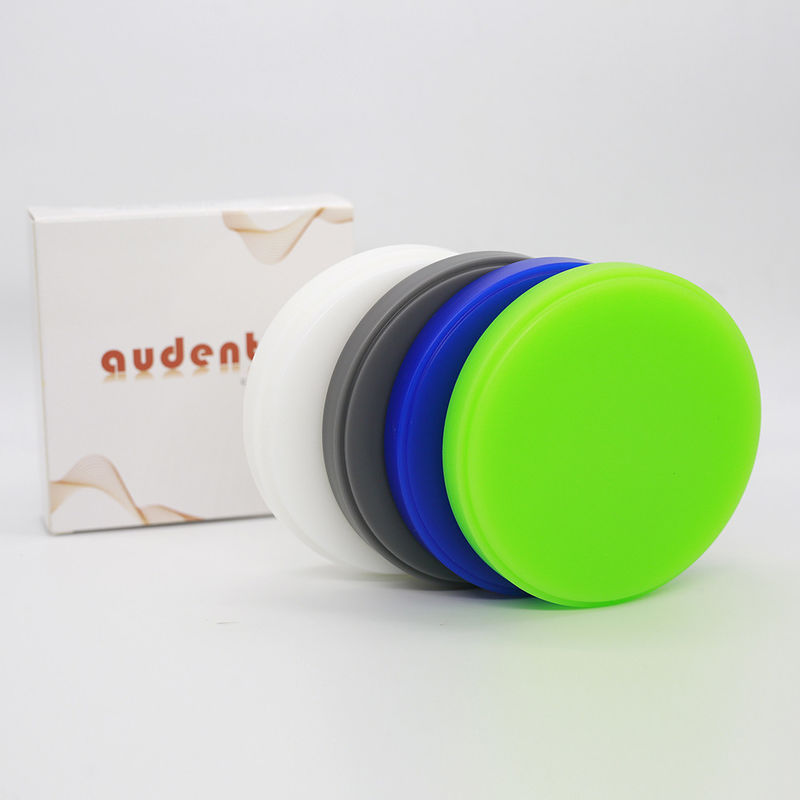 Bloco de disco de cera dental azul-verde branco-cinzento para copings e coroas precisas e estáveis