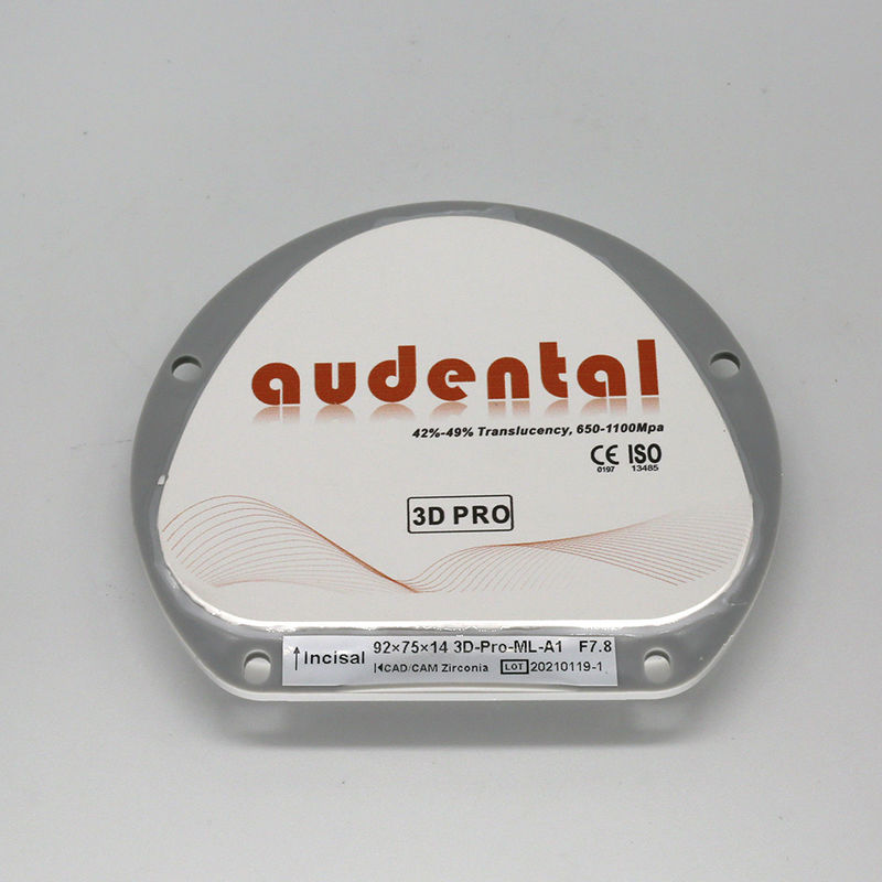 3D Pro Zirconia Dental Branco CAD CAM Bloco 98/95/92mm Sistema Aberto CE