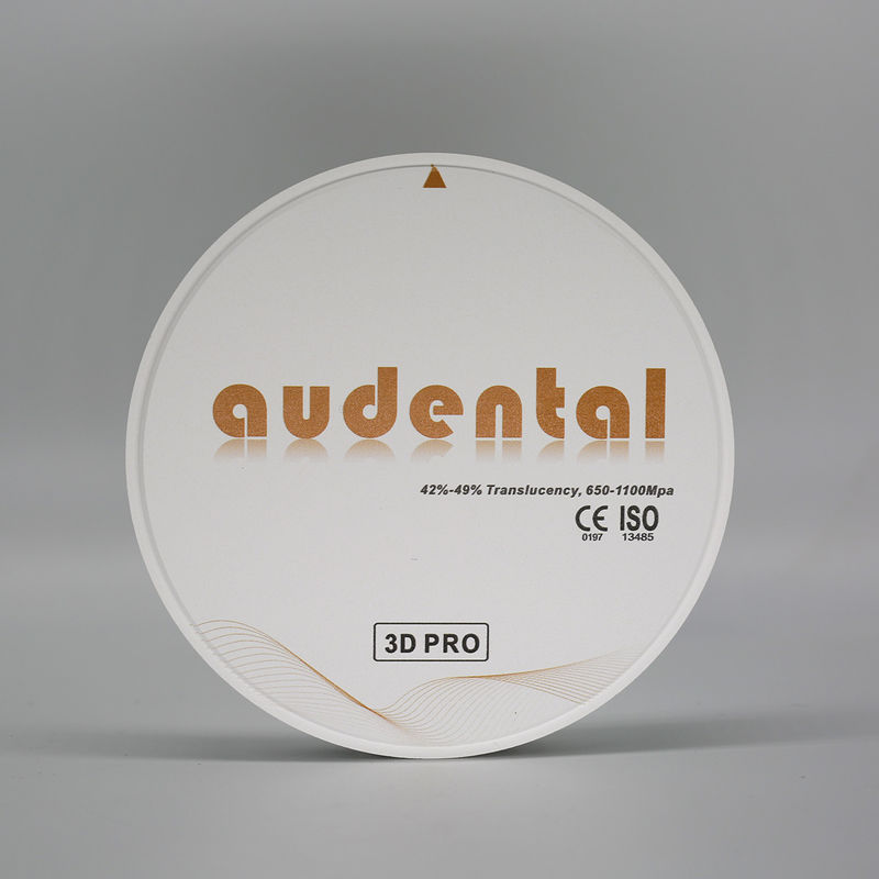 650-1100Mpa Dental Zirconia Block Vita16 Bleach4 Color OEM/ODM Disponível