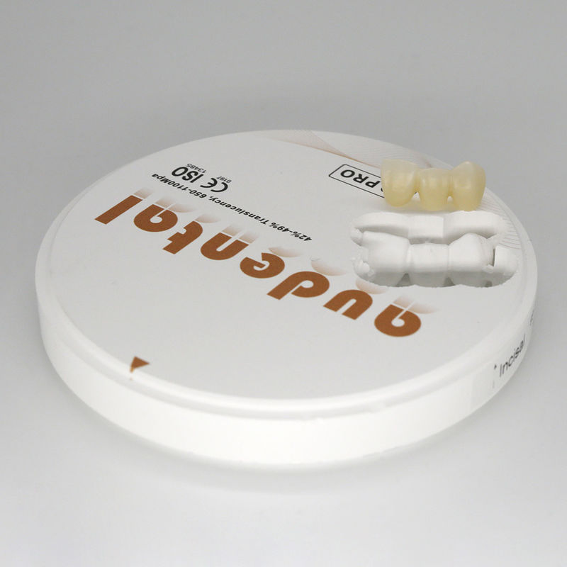 650-1100Mpa Dental Zirconia Block Vita16 Bleach4 Color OEM/ODM Disponível
