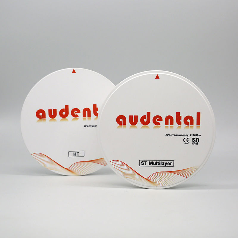 Disco redondo de zircônio translúcido ST multicamadas resistência flexural para restaurações dentárias 1100Mpa