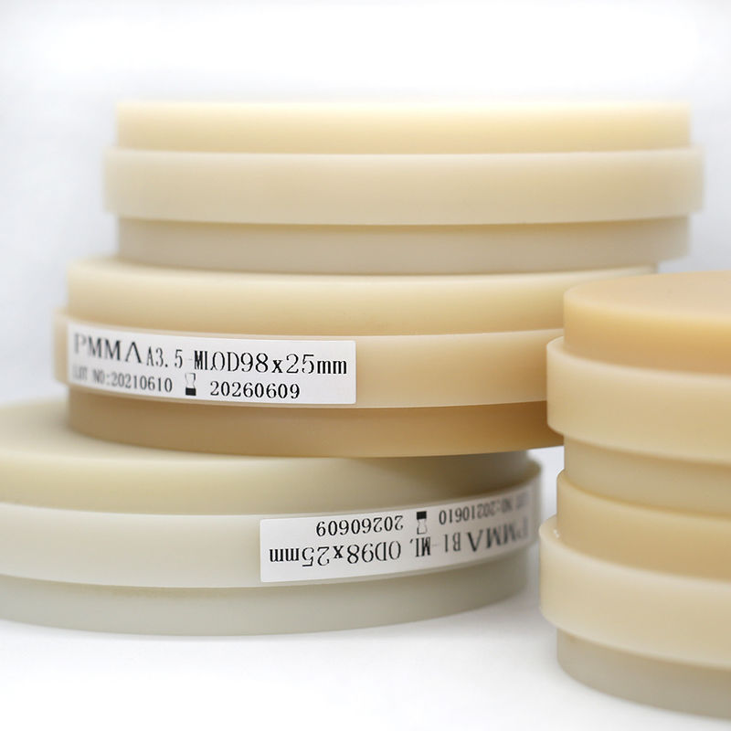 Audental Cad Cam Máquina de moagem 16 cores PMMA Multicamada Dentadura Base Resina Bloco Dental PMMA