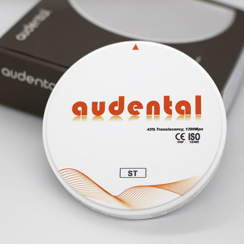 ST Bloco de zircônio dentário branco com 1200Mpa de alta resistência e 43% de translucidez OEM/ODM