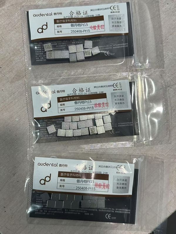 Audental PT15 Noble Alloy PT15% para porcelana dental Experimente o desempenho superior