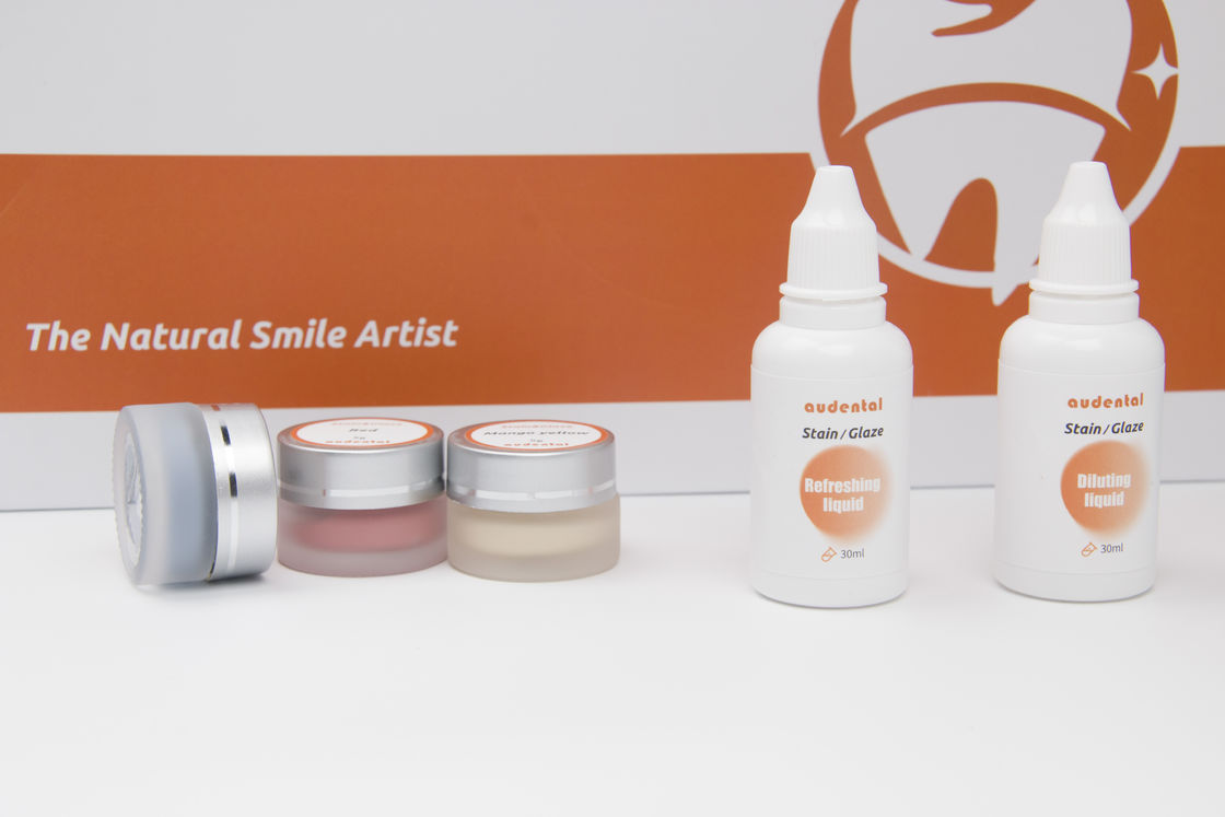 Conjunto de pasta de esmaltes para equipamentos de laboratório dentário alcançar o efeito ideal em uma coloração