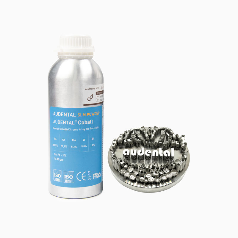 Polvo profissional CoCr Cobalt Chromium SLM para impressão 3D de metal dentário de quadros e abutments parciais
