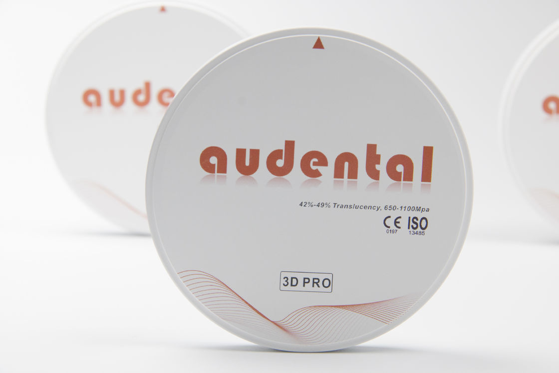 Bloco de zirconia dentária estética excepcional para sistema CAD CAM e dentes de aparência natural