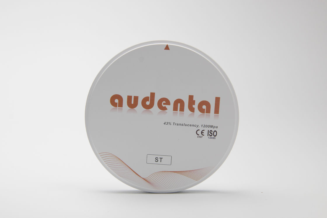 Audental ST Blocos de zircônio para restaurações dentárias de arco completo Disco branco em branco Moagem de material de laboratório CAD/CAM D forma 95mm