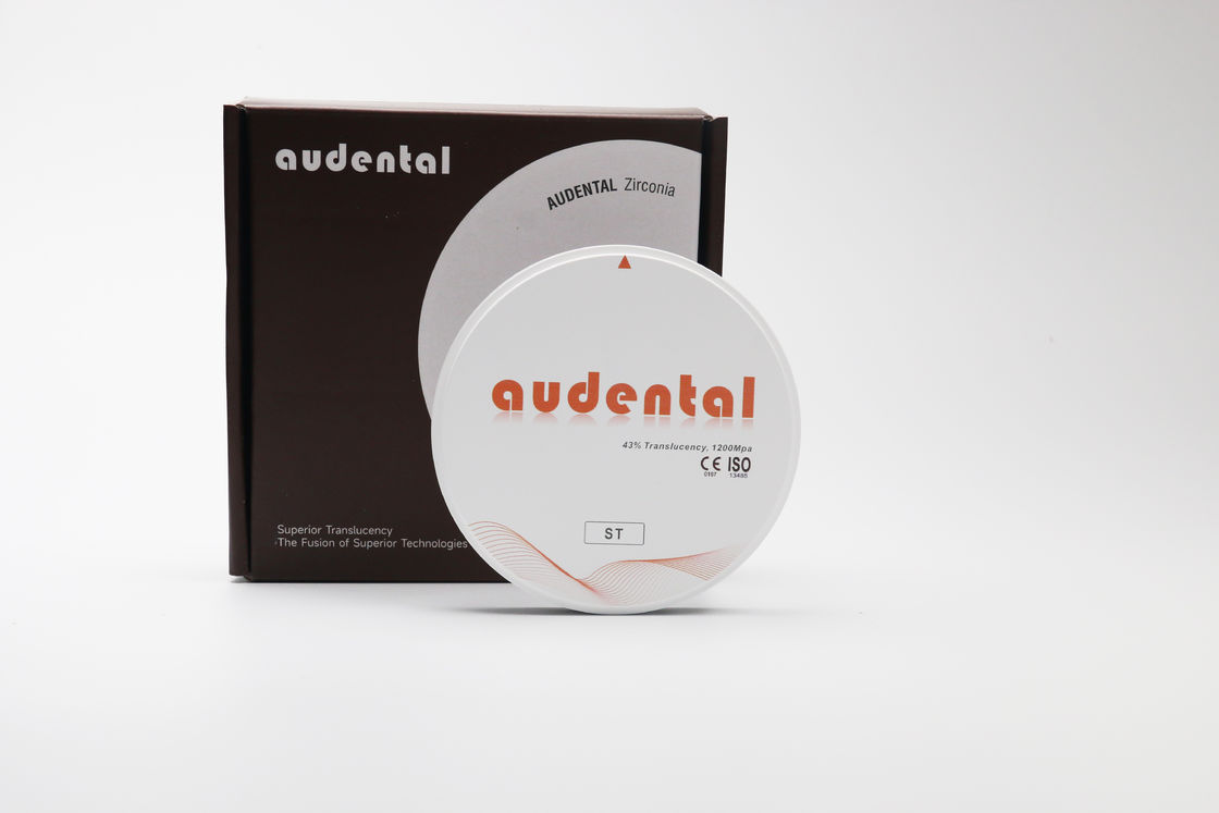 Audental ST Blocos de zircônio para restaurações dentárias de arco completo Disco branco em branco Moagem de material de laboratório CAD/CAM D forma 95mm