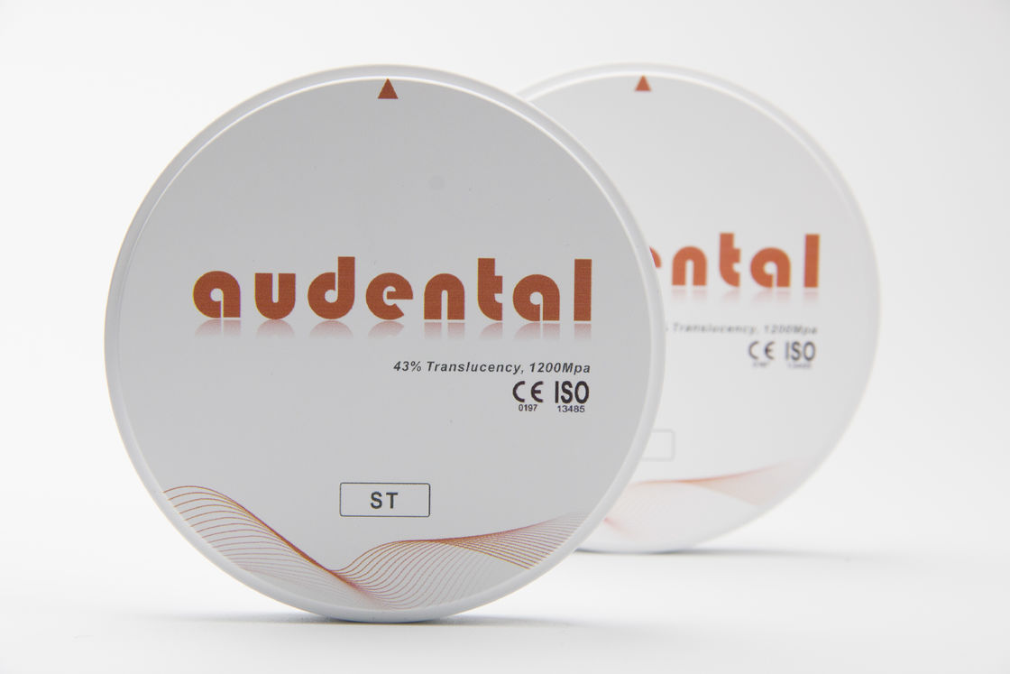 Audental ST Blocos de zircônio para restaurações dentárias de arco completo Disco branco em branco Moagem de material de laboratório CAD/CAM D forma 95mm