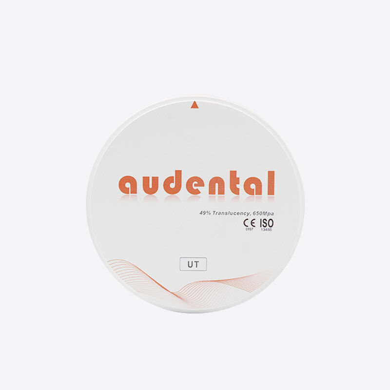 Bloco de zircônia dental oferecido com certificação CE, FDA, SFDA e conformidade ISO para materiais de restauração dental seguros.