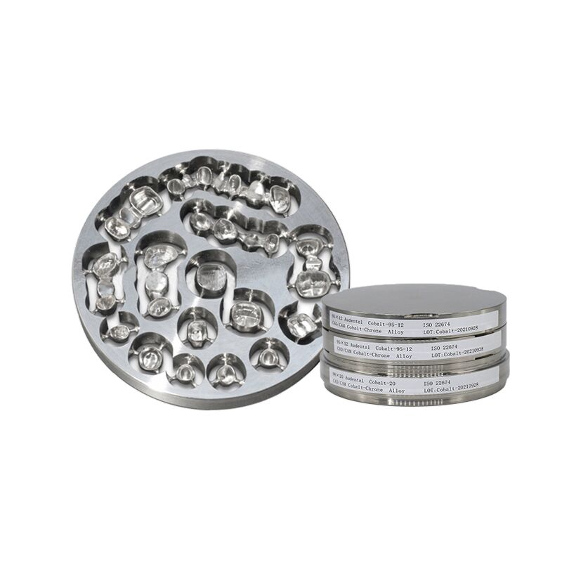 Disco de liga Cobalt Chrome Block para próteses dentárias que oferece resistência à corrosão, alta resistência e biocompatibilidade