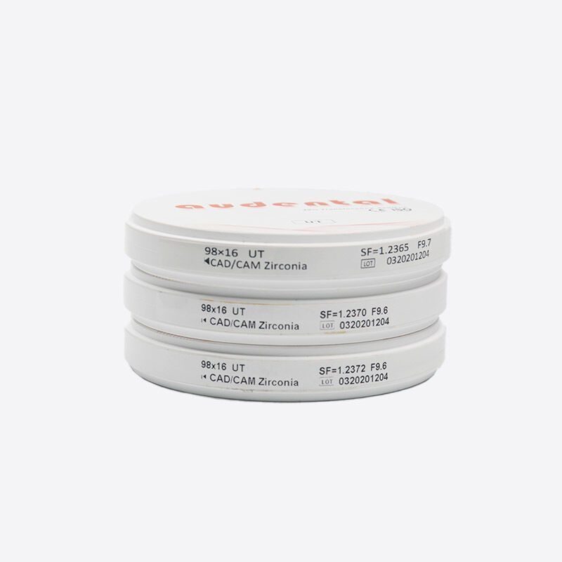 Bloco de zircônio dentário Compostação de alta pureza com ZrO2 HfO2 Y2O3 para desempenho de sinterização e excelente resistência flexural de 1350 MPa