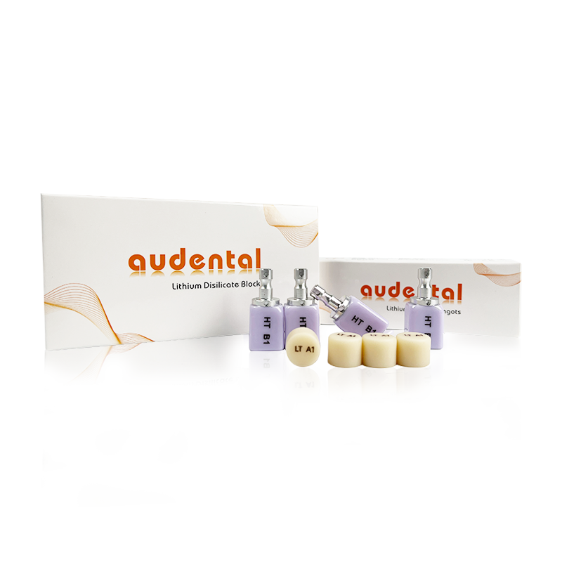 Materiais de dessilicato de lítio de vidro cerâmico dentário concebidos para folheados, coroas, incrustações, incrustações e pontes anteriores de 3 unidades