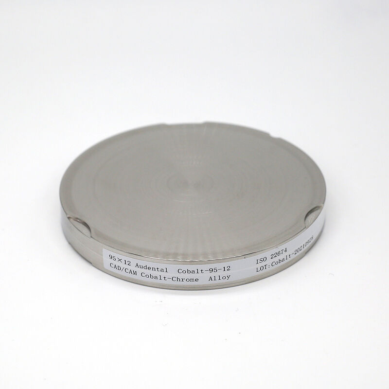 Liga de disco de Cobalto Cromo durável para fresagem dentária, proporcionando alta resistência à tração, resistência à corrosão e desempenho