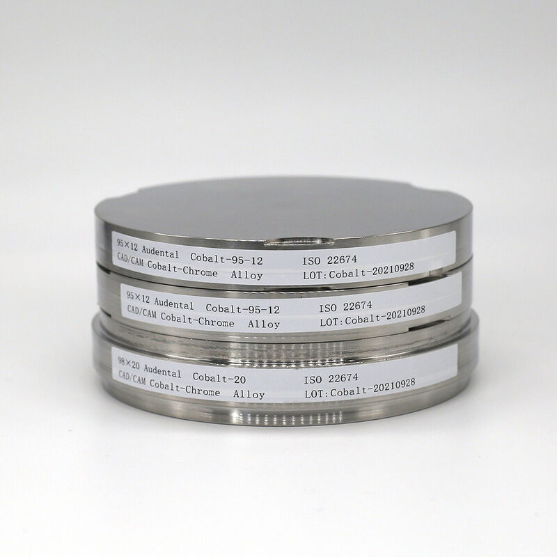 Liga de disco de Cobalto Cromo durável para fresagem dentária, proporcionando alta resistência à tração, resistência à corrosão e desempenho