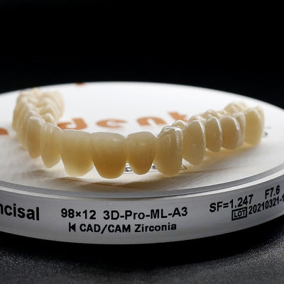 Blocos de zircônia 3D Pro CAD CAM em branco Vita14 Tonalidade ISO