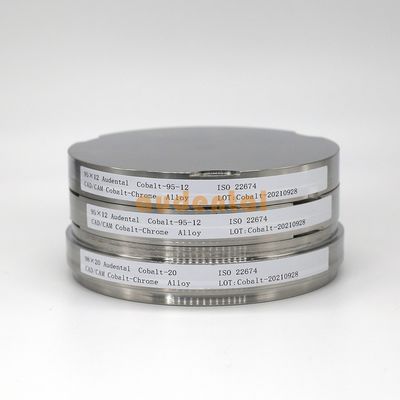 Audental CoCr Block Disc Dental Cobalt Chrome Alloy Disc para sistema de fresagem CAD CAM
