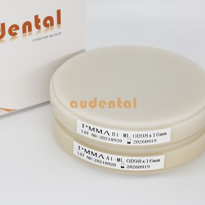 Material de laboratório Dental Pmma Bloco Monocamada PMMA Disco