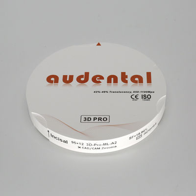 Bloco de zircônia dental CAD CAM / disco de fresagem Zirkonzhan de 95 mm em branco