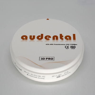 Densidade dentária cerâmica de zircônio de alta densidade após sinterização 6,0 g/cm3 Radioatividade 0,1 Bq/g