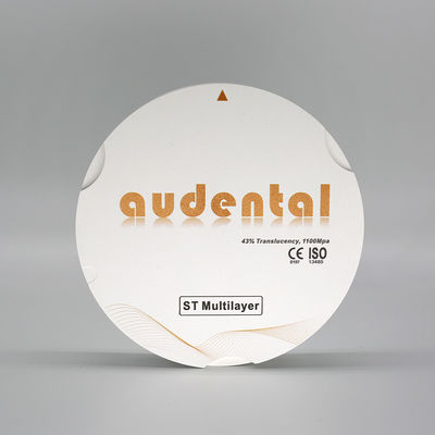 Audental Dental Laboratory Materials CAD CAM Zirconia Bloco Super Translúcido ST Multicamada