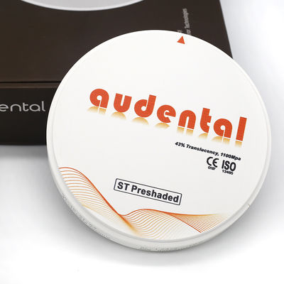 Bloco de zircônio supertranslúcido de resistência a 1100 MPa para próteses dentárias