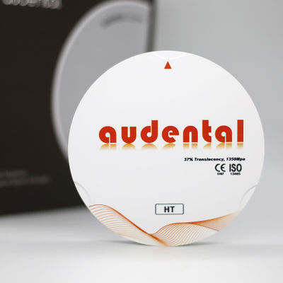 Superfície lisa 1350MPa HT Bloco de zircônio dentário branco para translucidez