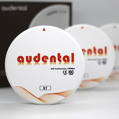 ST Bloco de zircônio dentário branco supertranslúcido com 43% de translucidez 1200Mpa