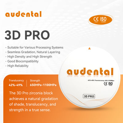 Audental Dental Material 3d Pro Consumíveis Máquinas Material Zirconia Blocos Dental Laboratório