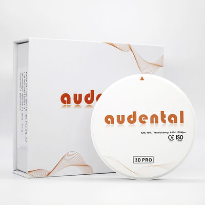 3d Pro CAD CAM Dental Blank Dental Zirconia Disc 98/95/92mm Audental Ce Certificado ISO Padrão