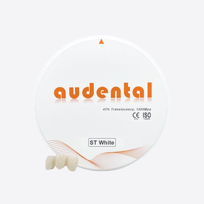 43% Bloco de zircônio dentário de alta translucidez com 1200Mpa de alta resistência para restauração dentária