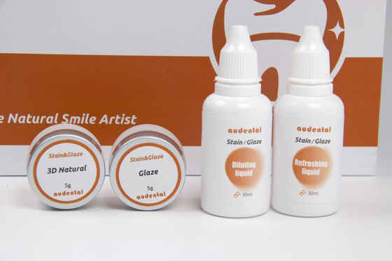 Manchas e Glaze para Laboratório Dentário para Coroas de Zircônia, Esmalte Cerâmico em Pó, Pasta de Glaze, Pasta de Glaze