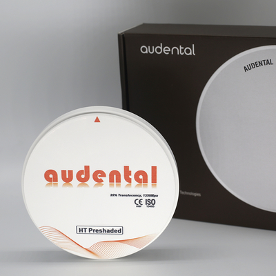 Restauração Dental Audental HT Branco 98mm Zirconia Blocos Dental Laboratório CAD CAM Sistema Preço de fábrica Consumo Dental