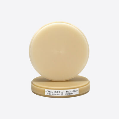 Material de fresagem para laboratório odontológico Pink-A2 PMMA Block para dentaduras completas, tamanho e formato 98mm/95mm