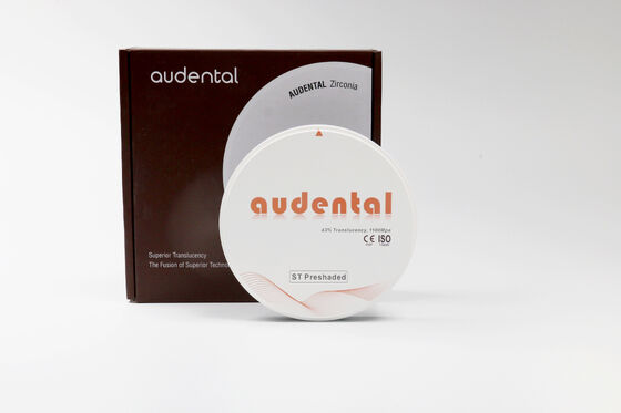 Bloco de zircônio pré-sombrado que oferece biocompatibilidade comprovada e conformidade com os requisitos do dispositivo médico para segurança odontológica