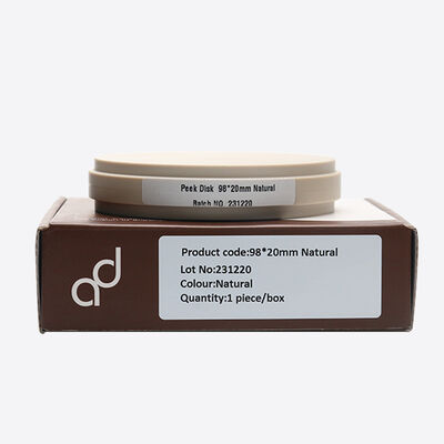 Bloco dental pmma projetado para pontes de coroas temporárias, dentaduras completas e dentaduras parciais com alta resistência mecânica